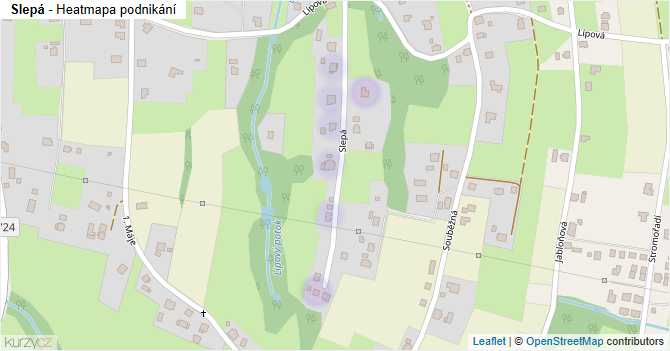 Slepá - mapa podnikání