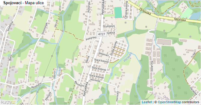 Spojovací - mapa ulice