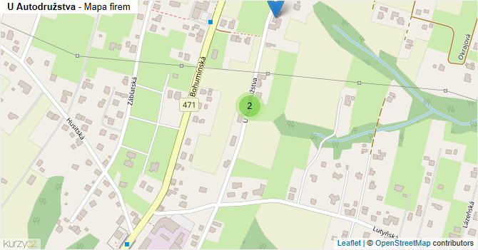 U Autodružstva - mapa firem