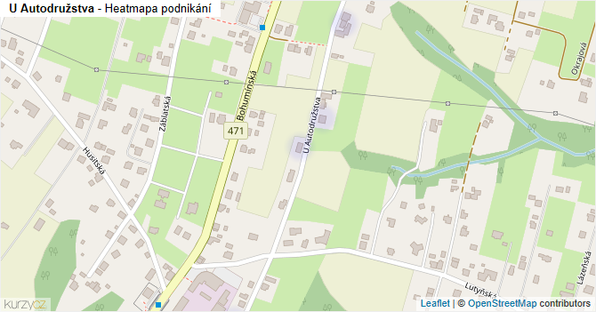U Autodružstva - mapa podnikání