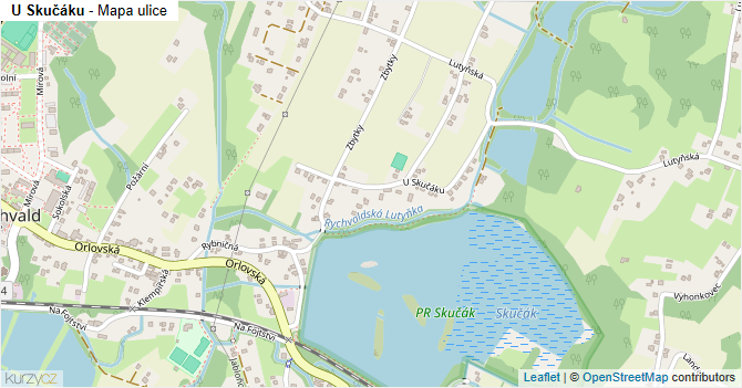 U Skučáku - mapa ulice