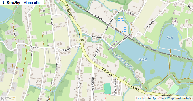 U Stružky - mapa ulice