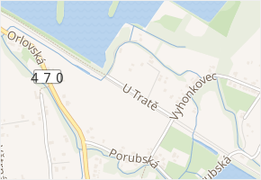 U Tratě v obci Rychvald - mapa ulice
