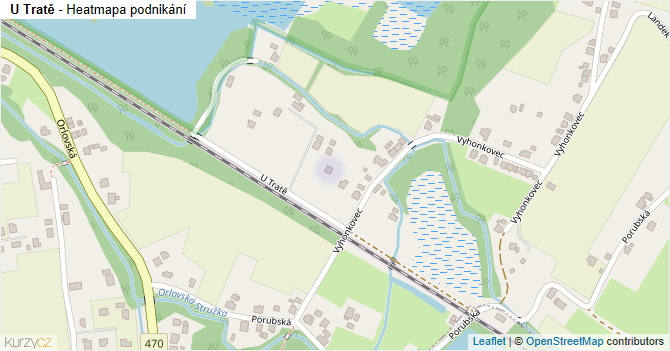 U Tratě - mapa podnikání