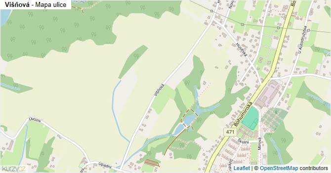 Višňová - mapa ulice