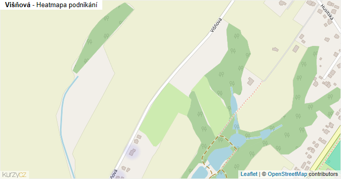 Višňová - mapa podnikání