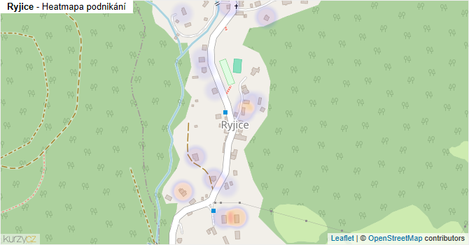 Ryjice - mapa podnikání