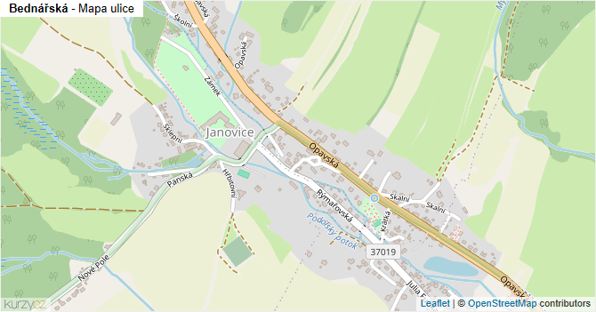 Bednářská - mapa ulice