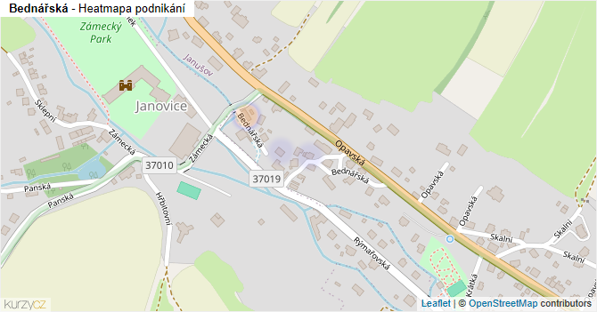 Bednářská - mapa podnikání