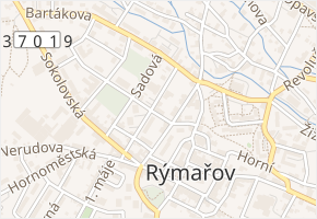 Divadelní v obci Rýmařov - mapa ulice