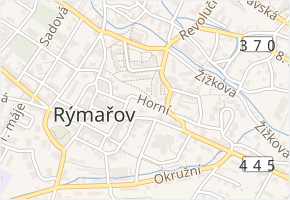 Horní v obci Rýmařov - mapa ulice