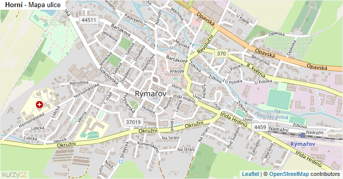 Horní - mapa ulice