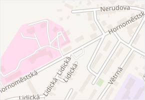 Hornoměstská v obci Rýmařov - mapa ulice