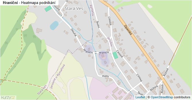 Hraniční - mapa podnikání