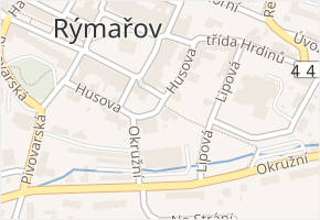 Husova v obci Rýmařov - mapa ulice