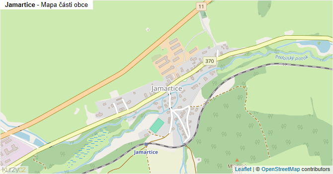 Jamartice - mapa části obce