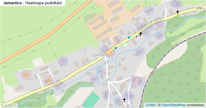 Jamartice - mapa podnikání