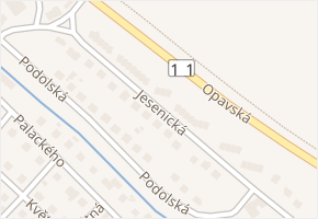 Jesenická v obci Rýmařov - mapa ulice