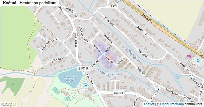 Květná - mapa podnikání