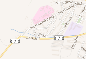 Lidická v obci Rýmařov - mapa ulice