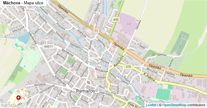 Máchova - mapa ulice