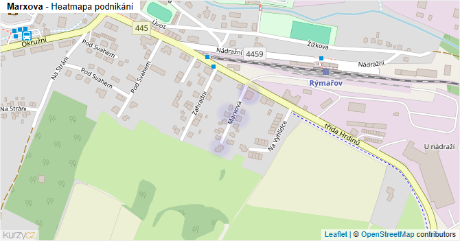 Marxova - mapa podnikání