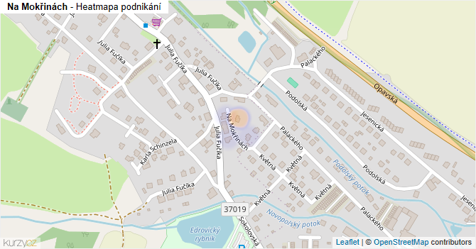 Na Mokřinách - mapa podnikání