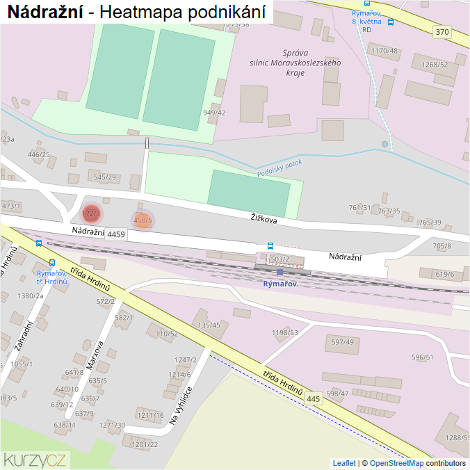 Mapa Nádražní - Firmy v ulici.