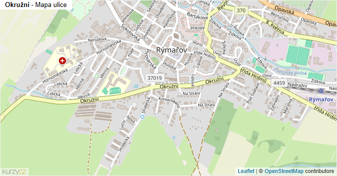 Okružní - mapa ulice