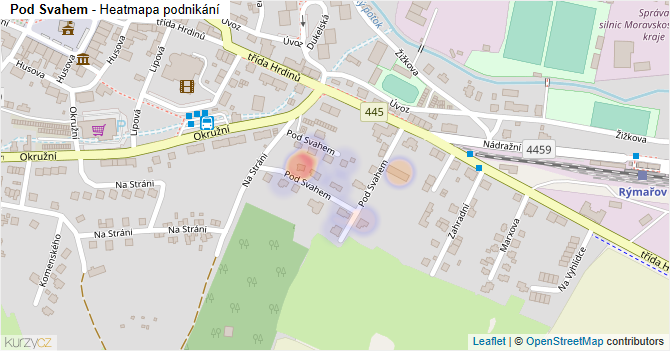 Pod Svahem - mapa podnikání