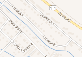 Podolská v obci Rýmařov - mapa ulice