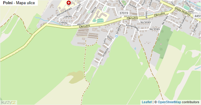 Polní - mapa ulice