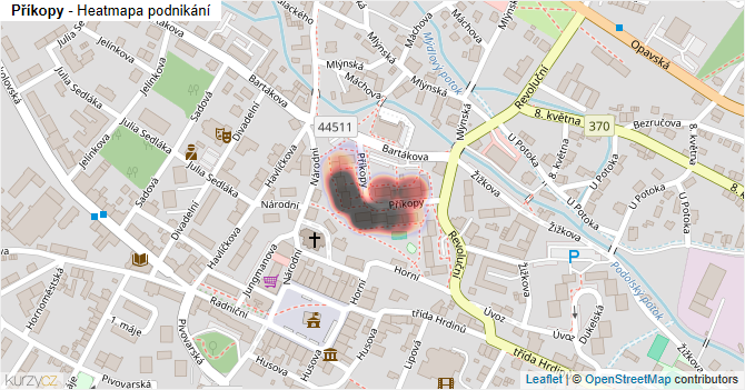 Příkopy - mapa podnikání