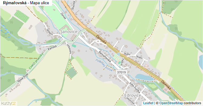 Rýmařovská - mapa ulice