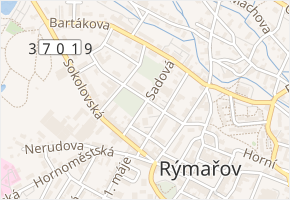 Sadová v obci Rýmařov - mapa ulice