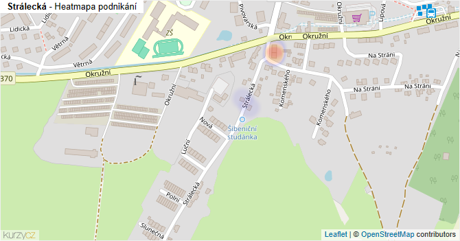 Strálecká - mapa podnikání