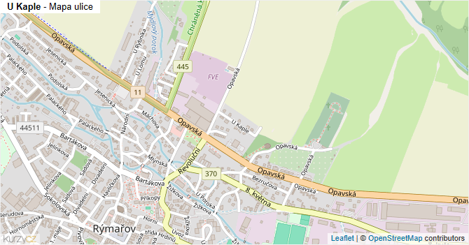 U Kaple - mapa ulice