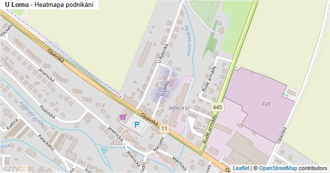 U Lomu - mapa podnikání