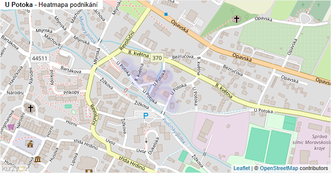 U Potoka - mapa podnikání