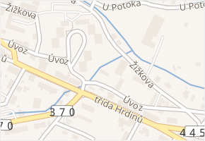 Úvoz v obci Rýmařov - mapa ulice