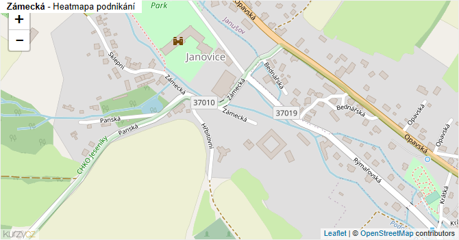Zámecká - mapa podnikání