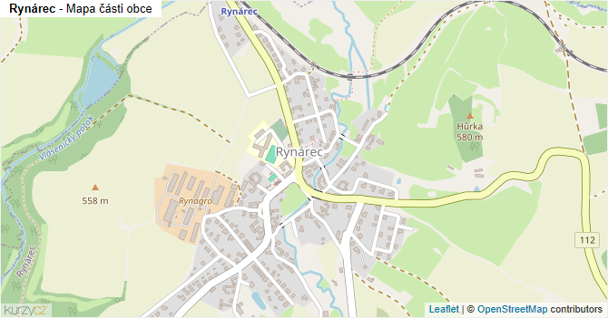 Rynárec - mapa části obce