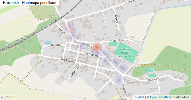 Hornická - mapa podnikání