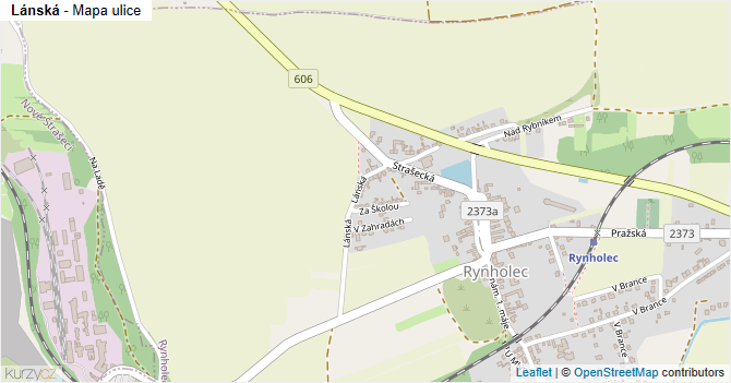 Lánská - mapa ulice