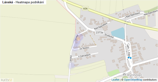 Lánská - mapa podnikání