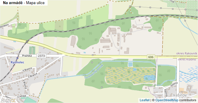 Na armádě - mapa ulice