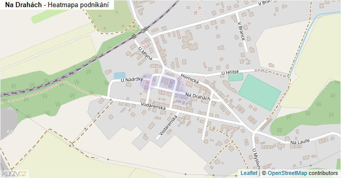 Na Drahách - mapa podnikání