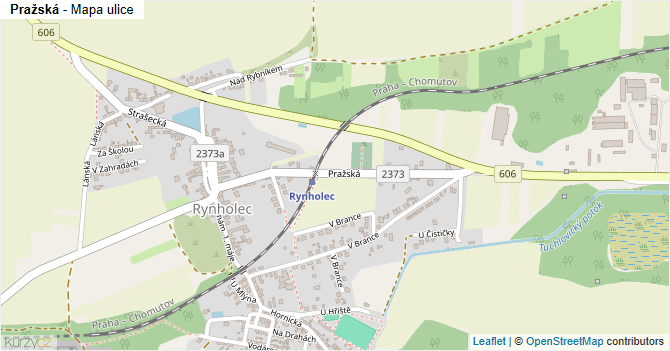 Pražská - mapa ulice