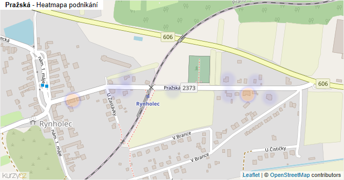 Pražská - mapa podnikání