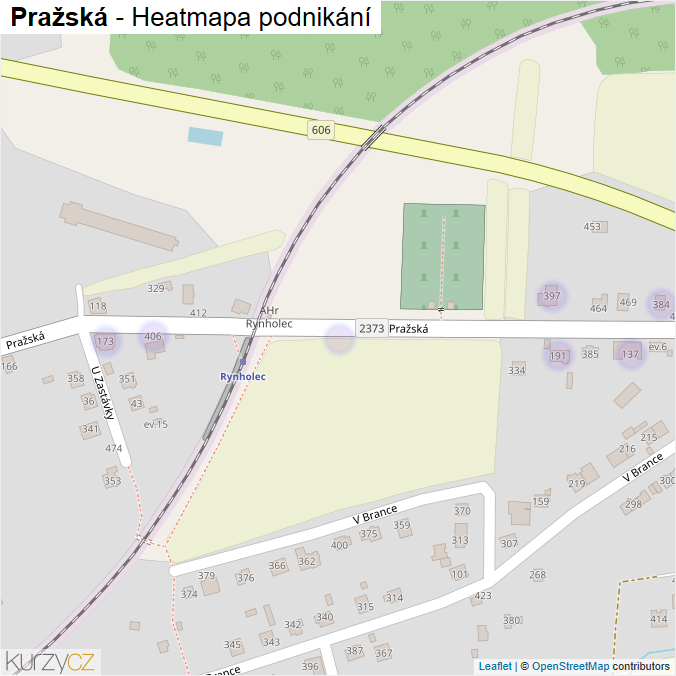 Mapa Pražská - Firmy v ulici.